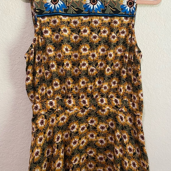Anthropologie Maeve Imogen Mini Daisy Floral Handkerchief Sleeveless Dress Sz M - Picture 4 of 13